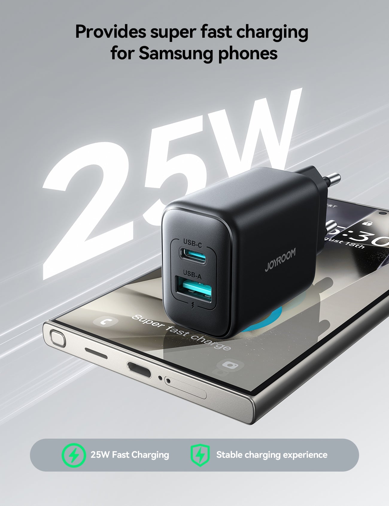 JOYROOM JR-TCF13 25W Dual-Port (A+C) Charger EU