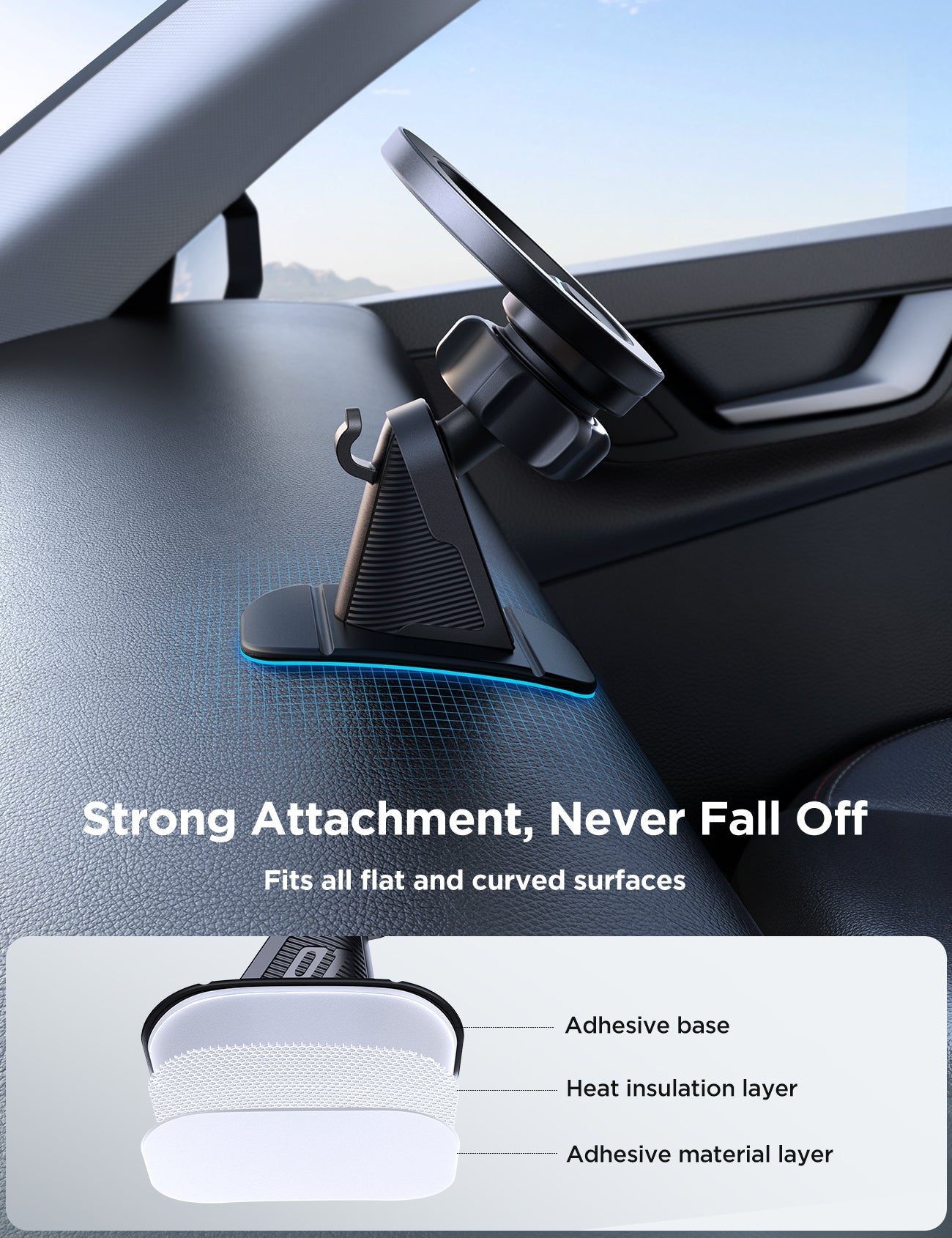 JR-ZS376 Magnetic Car Phone Mount