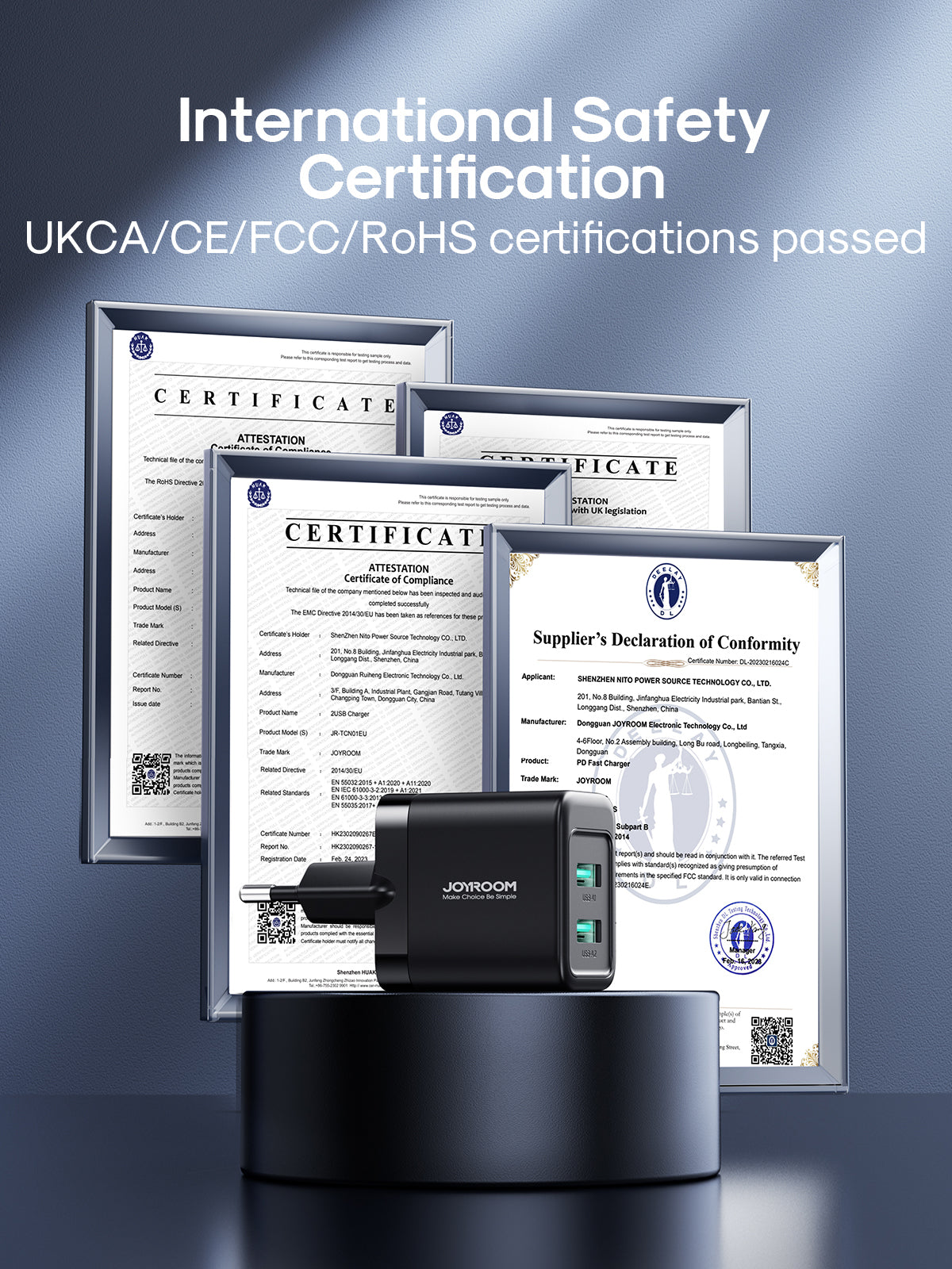 JR-TCN01 2.4A 2USB Charger-Black