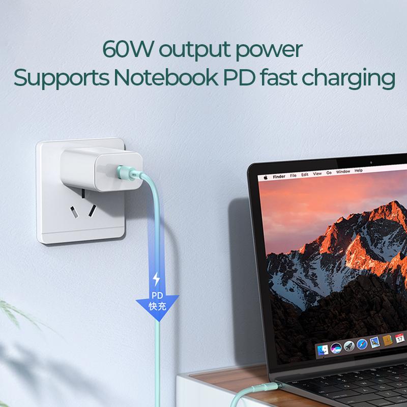 Macaron Liqud Silicone TypeC to Type C Fast Charging Data Cable  3A/1.8M