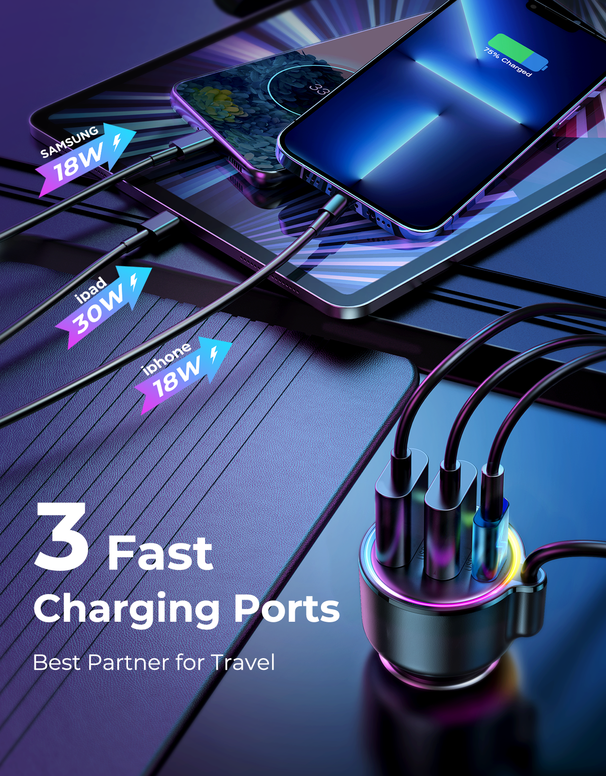 JR-CL18 Car Wireless FM Transmitter