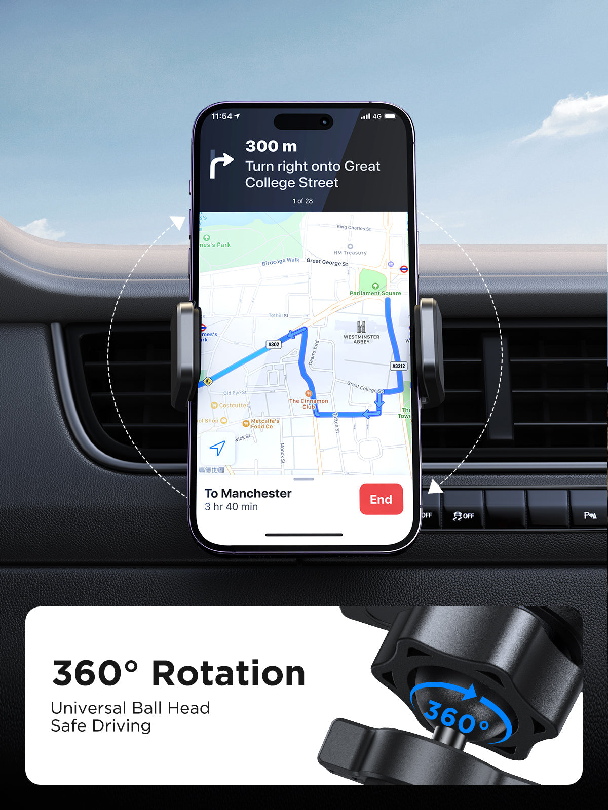 JR-ZS377 Car Phone Mount (Air Vent)