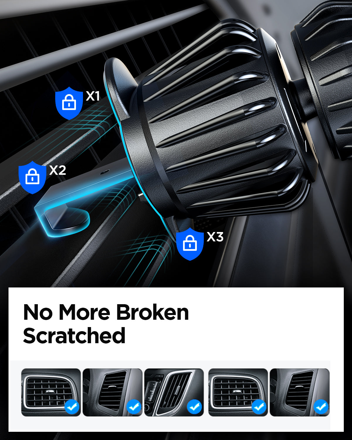 JR-ZS355 Magnetic Car Phone Mount (Air Vent)