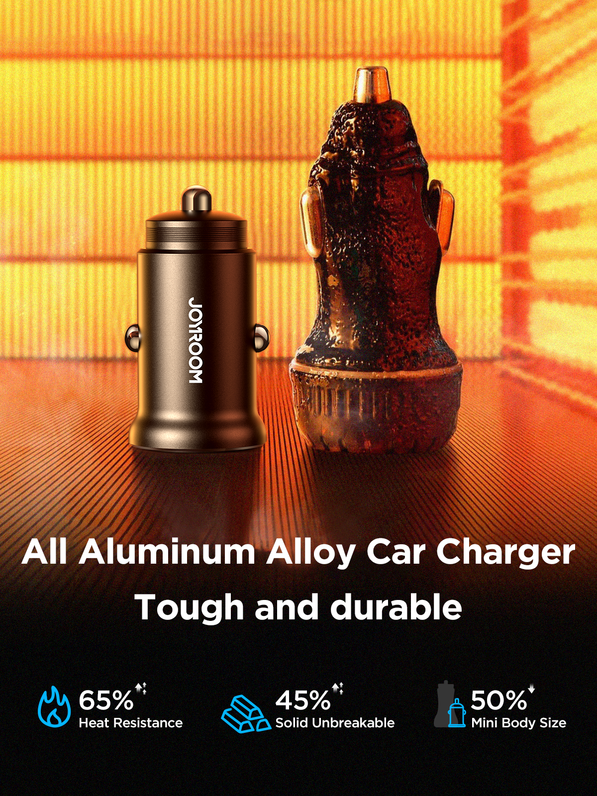 JR-CCN06 30W 2C mini Metal Car Charger
