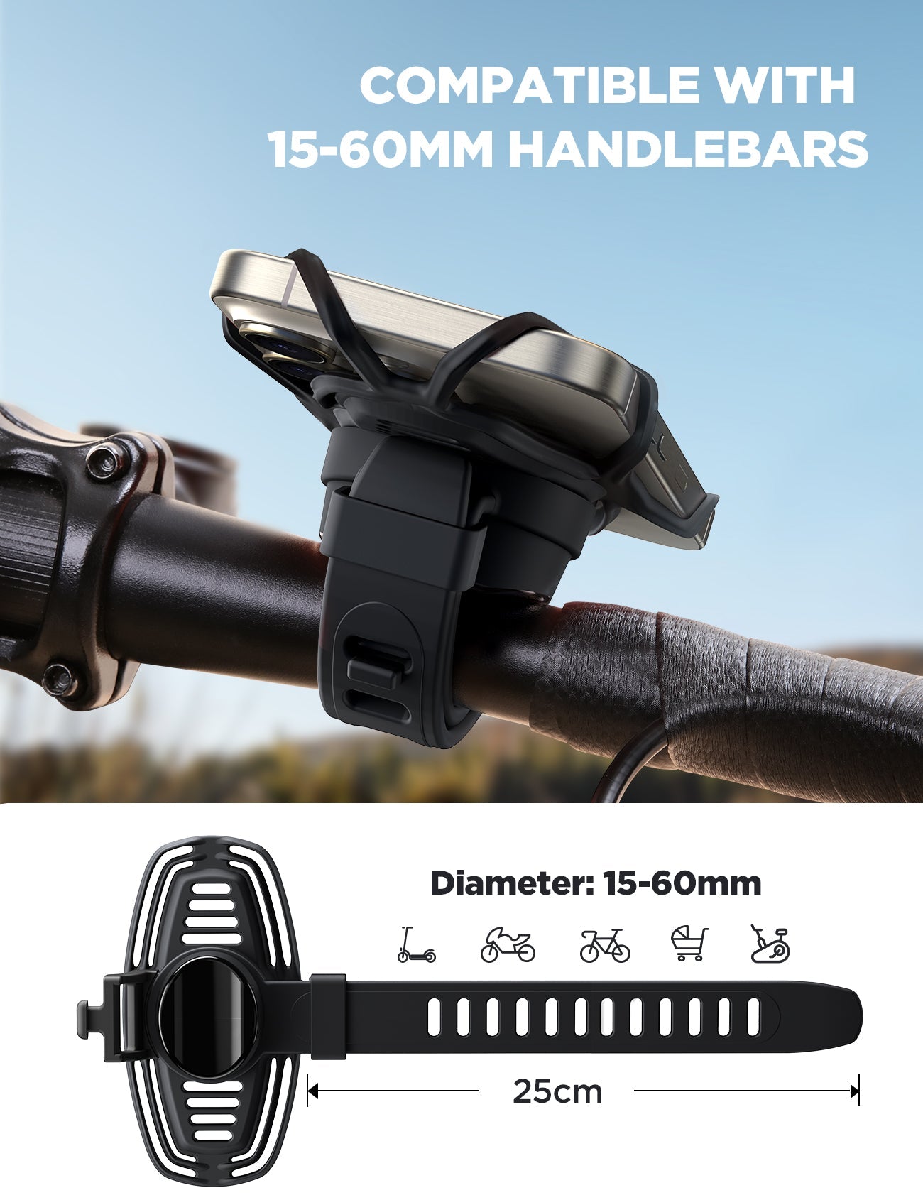 JOYROOM JR-ZS382 Bicycle Motorcycle Phone Mount Holder