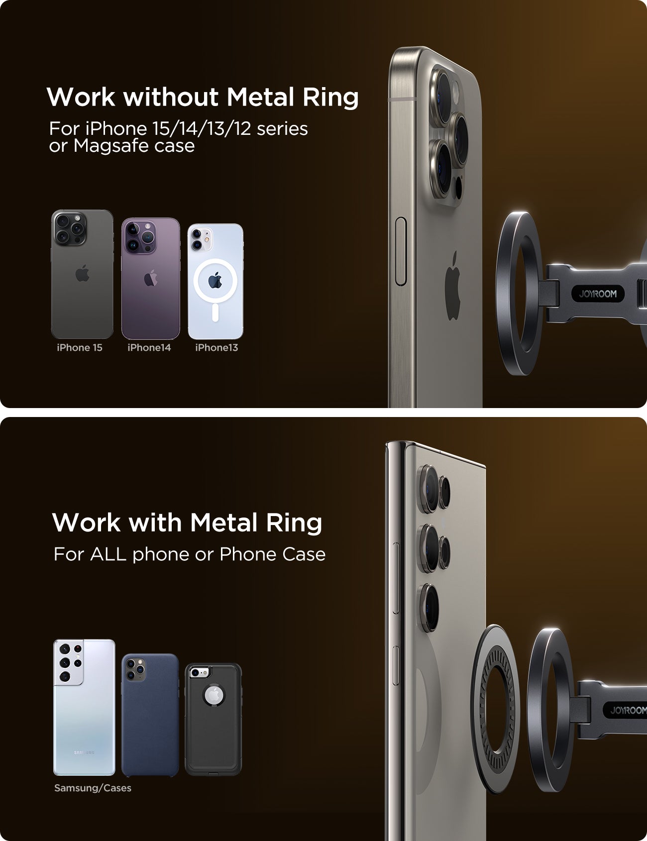 JOYROOM JR-ZS403 Foldable Magnetic Car Phone Mount