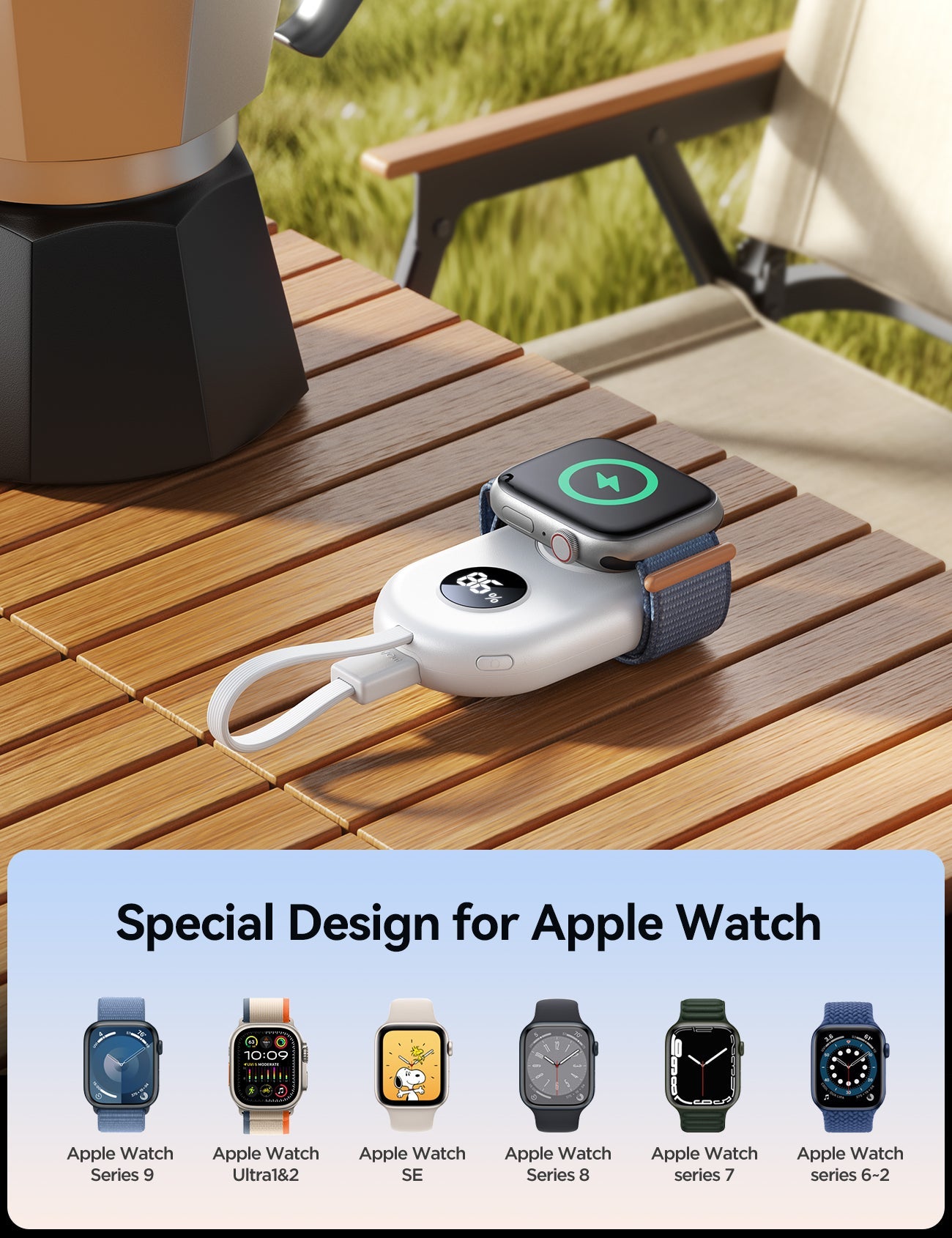 JOYROOM JR-W09 2000 mAh Portable Wireless Watch Charger