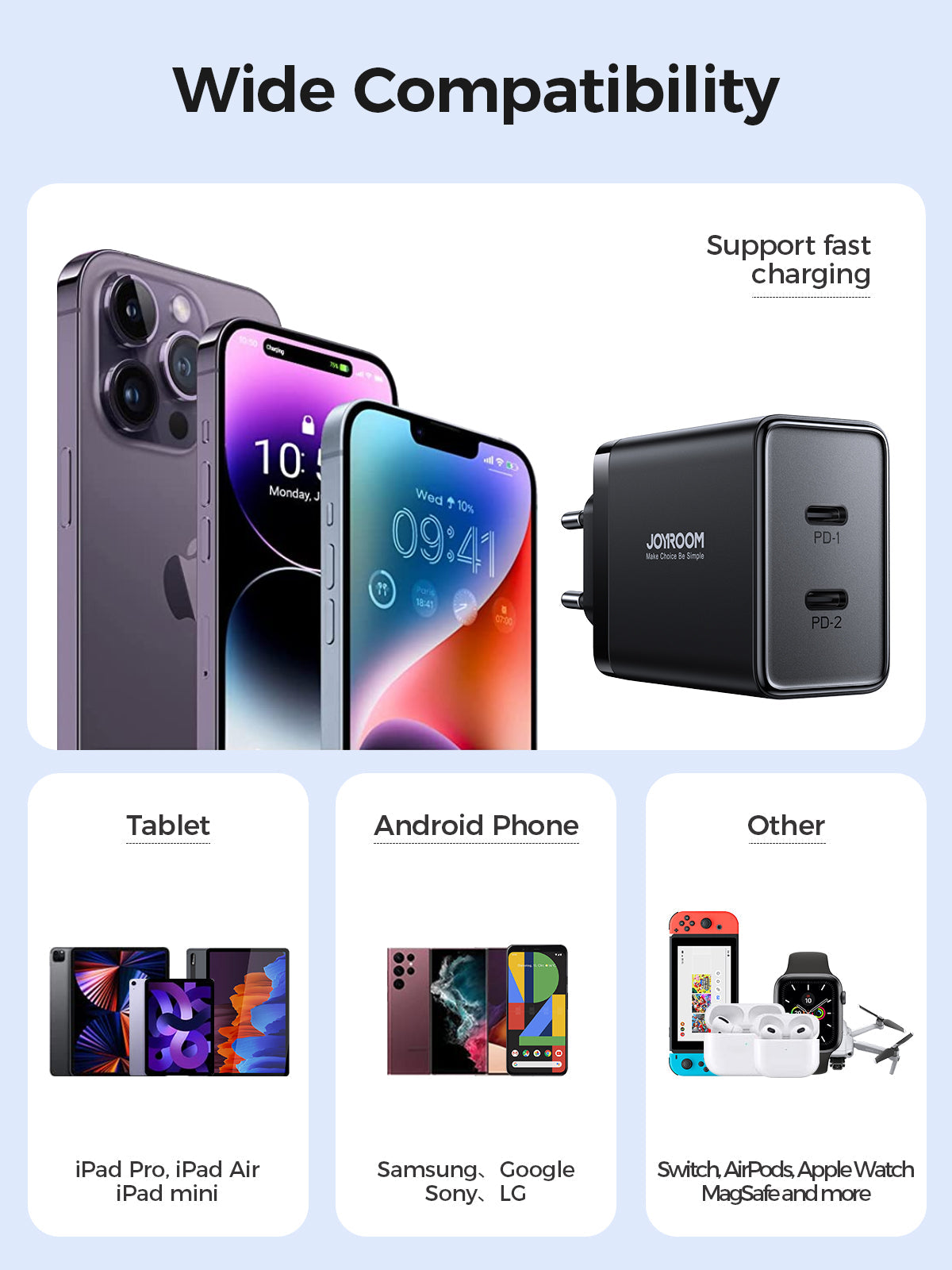 JR-TCF09 40W 2C Fast Charger