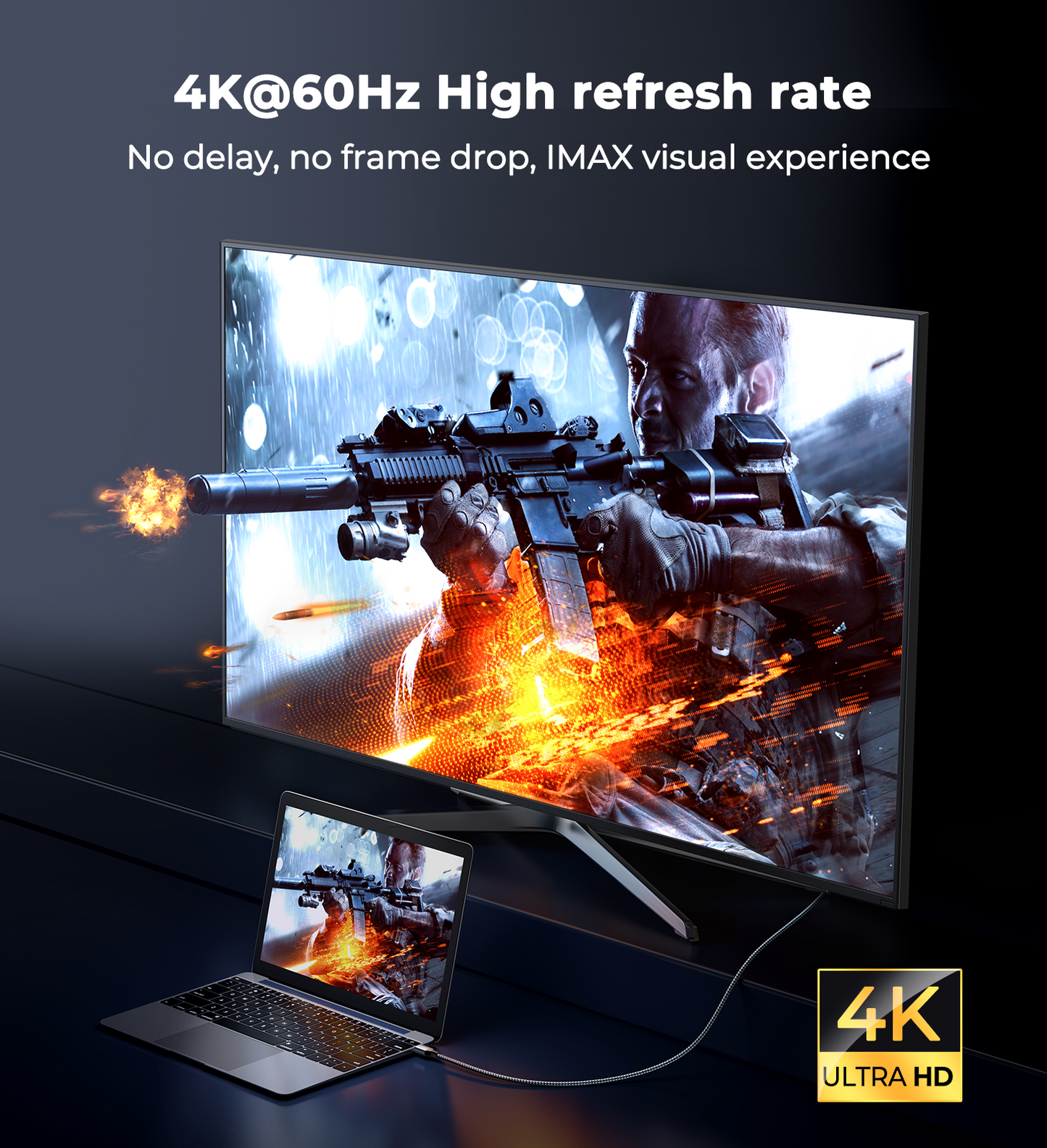 SY-20H1 HDMI To HDMI Cable (4K@60Hz)