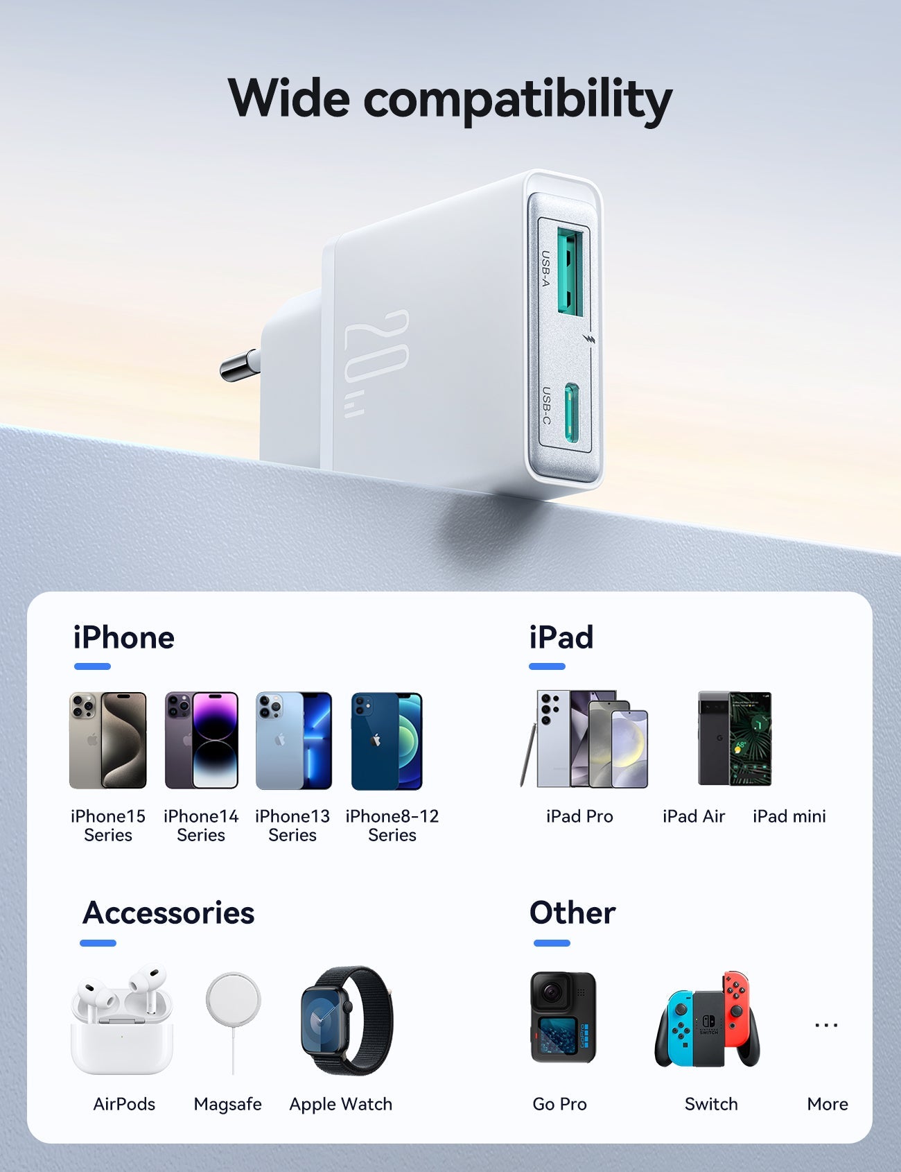 JOYROOM JR-TCF14 20W A+C Super Slim Charger EU