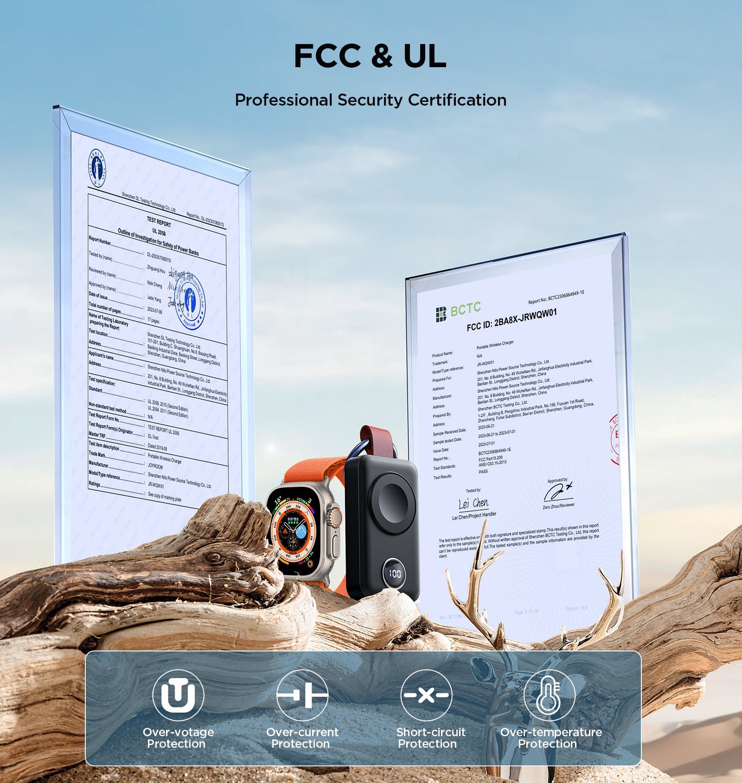 JOYROOM JR-WQW01 2000mAh Portable Watch Wireless Charger