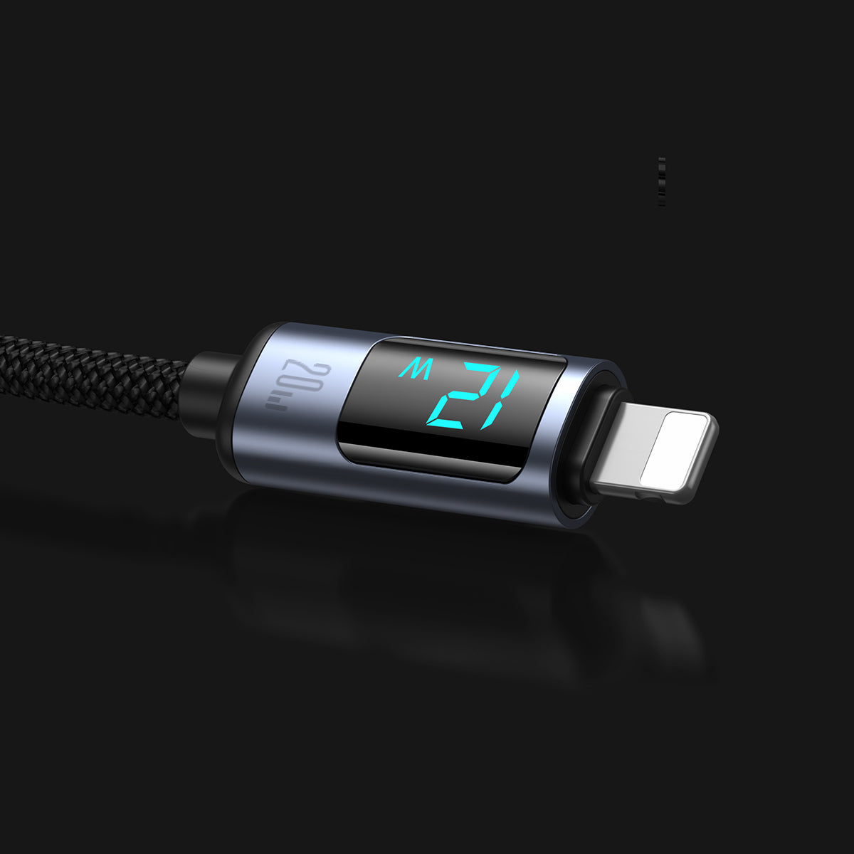 S-AL012A16 Prism Series 2.4A USB-A to Lightning Digital Display Fast Charging Data Cable 1.2m