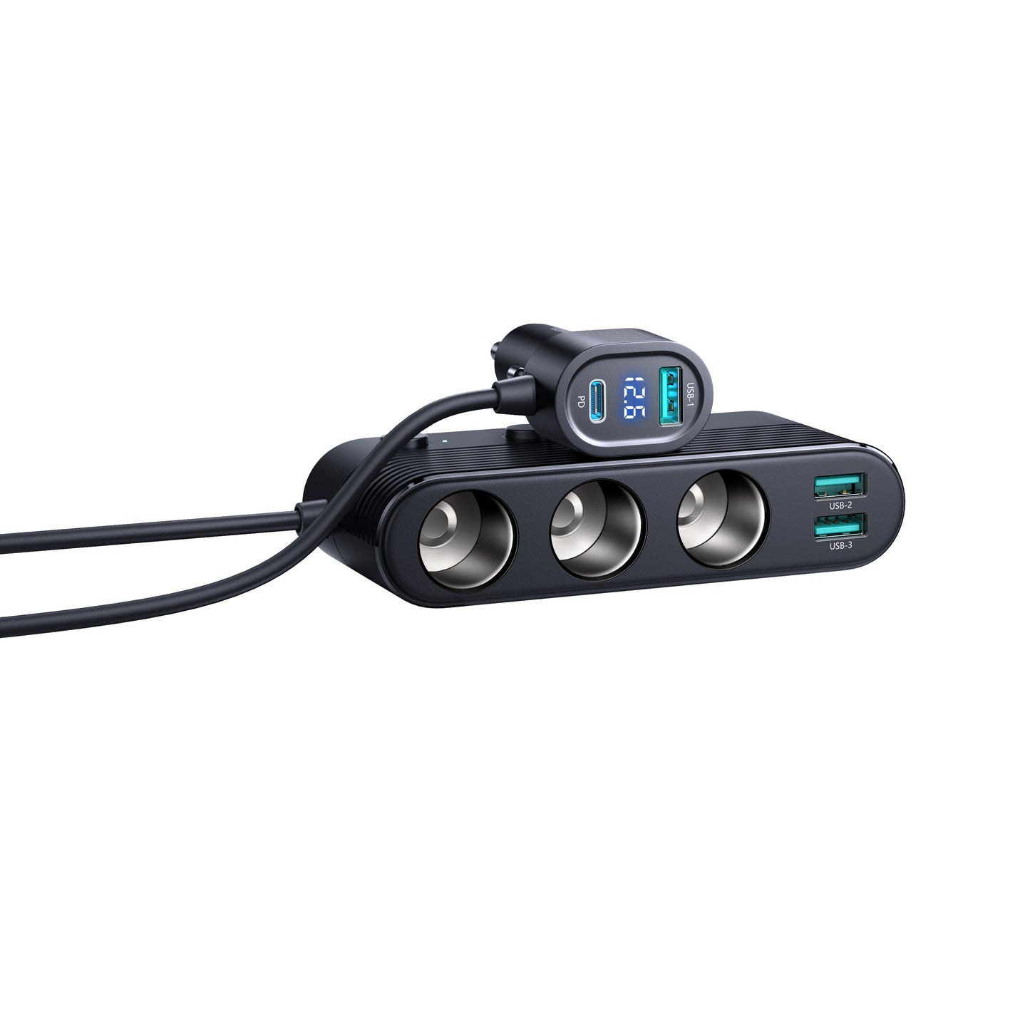 JR-CCL01 139W 7 in 1 Cigarette Lighter Splitter Car Charger-B2B