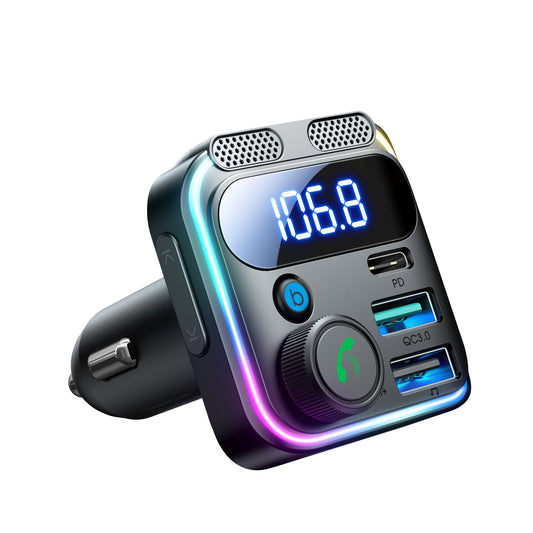 JOYROOM JR-CCB01 48W Dual-Mic Car Wireless FM Transmitter