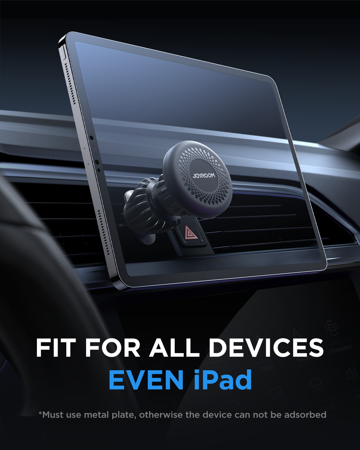 JR-ZS356 Magnetic Car Phone Mount (Air Vent) -Black