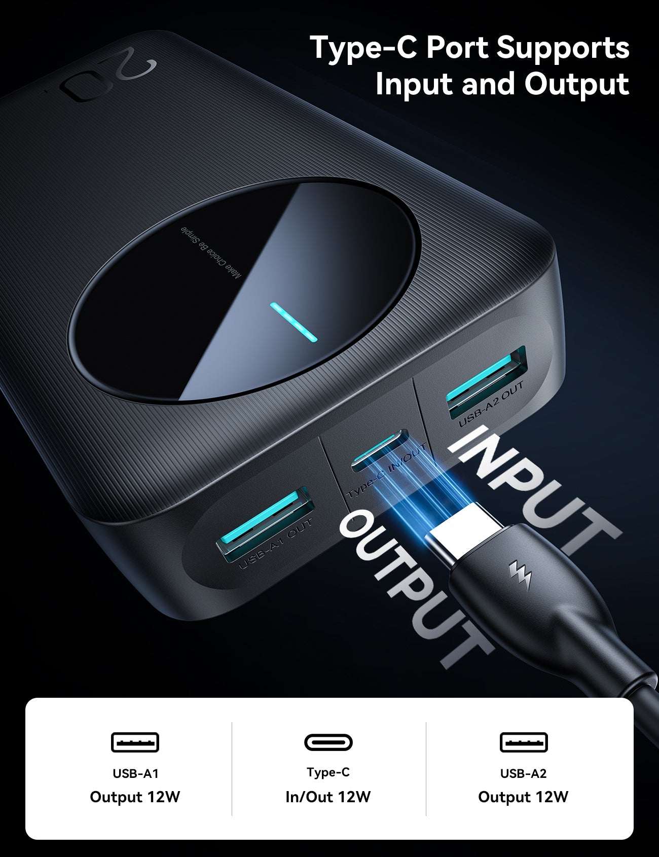 JOYROOM JR-PBF14 LED Power Bank 20000 mAh