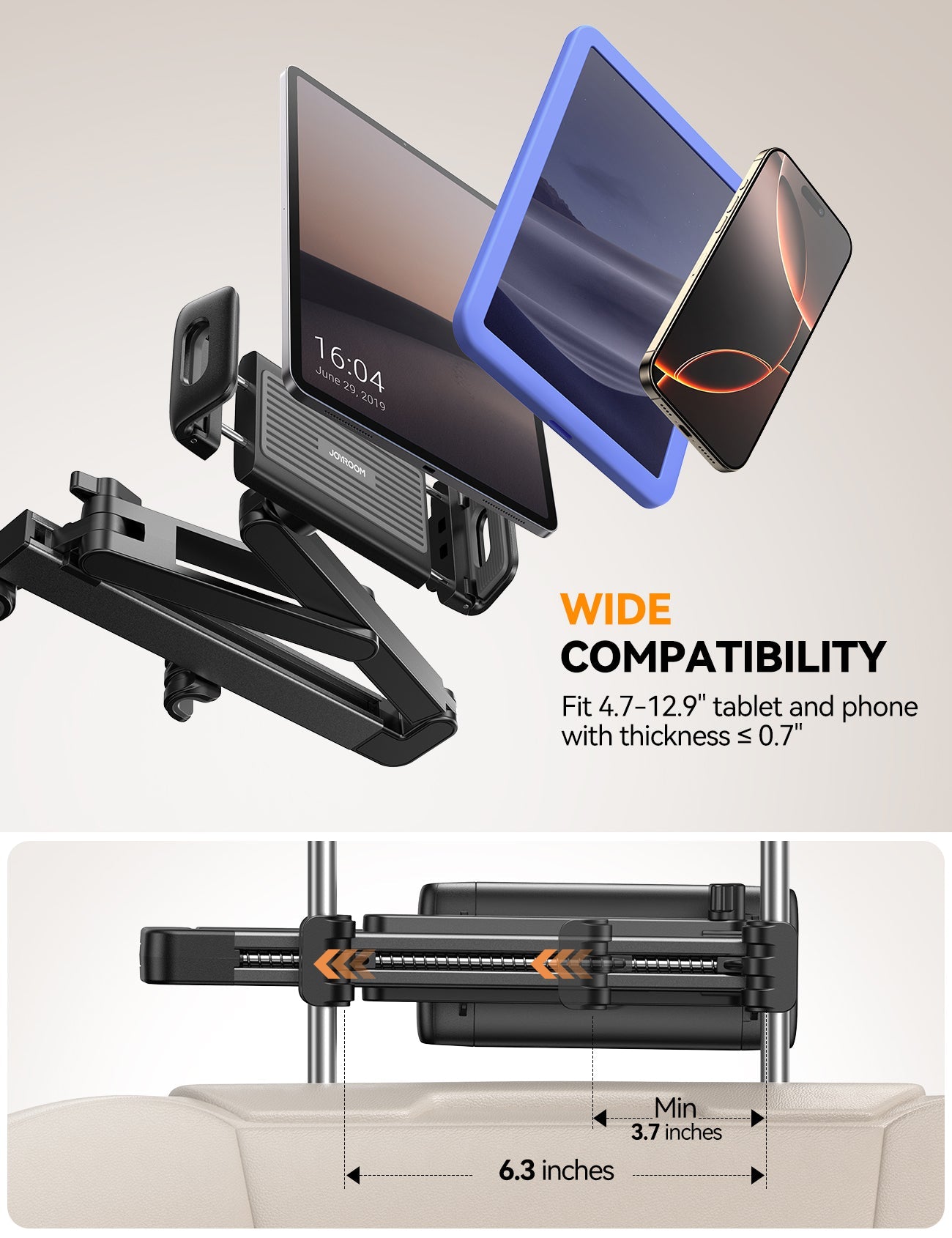 JOYROOM JR-ZS433 Car Tablet Headrest Holder